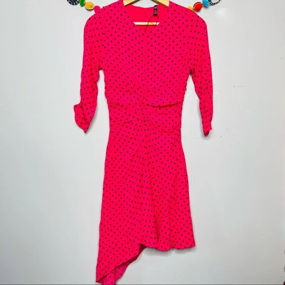 ZARA hot pink polka dot dress - Picture 4 of 14